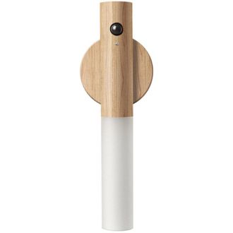 OEM Aplique De Pared Led De Madera Para Interiores, Alimentado Por Bater&iacute;a, Port&aacute;til, Inal&aacute;mbrico, Recargable, Con Im&aacute;n, Para Escaleras, Pasillos Y Dormit