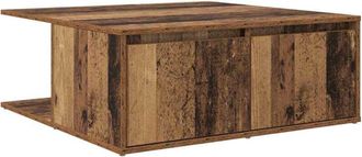 vidaXL Mesa de Café with Drawer Madera antigua 80 x 80 x 31 cm Vidaxl