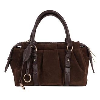 Generic Cymwer Women Frosted PU Leather Handheld Shoulder Bag with Zipper for Daily Use(Coffee) (Coffee)