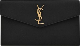 Saint Laurent Uptown Pouch - female - Saint Laurent - Clutches - Black - ONE SIZE - Bags