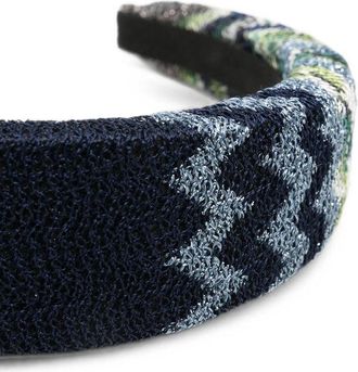 Missoni Zigzag-Knit with Metallic Threading Headband - Multicolor