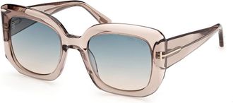 Tom Ford FT1220 CARLA-02 45P Womens Sunglasses Brown Size 52