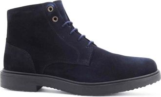 Geox Lace-up Boots - Heren - Veterlaarzen - Blauw - 44 EU - Leer - Schoenen