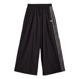 adidas Y-3 Raw Edge 3 Stripes Wide Pants Black KF1192