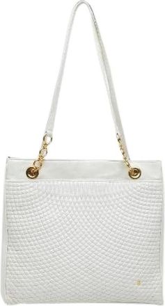 Bally Pre-owned Leren Tote Bag - Dames - Vintage Schoudertas - Wit - ONE Size - Leer - Vintage