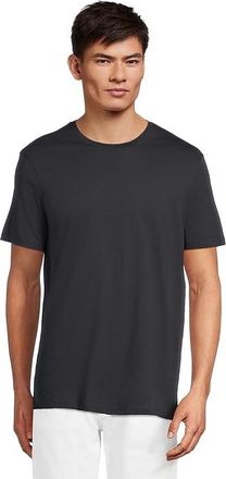 A|X Armani Exchange Crew Neck T-Shirts with Small Logo Patch Mens Clothing Navy : MD, Cotton