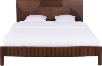 Maisons du monde Cama de madera de mango y acacia te&ntilde;ida 180x200 cm con somier