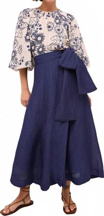Marie Oliver Estine Wrap Skirt In Patriot Navy
