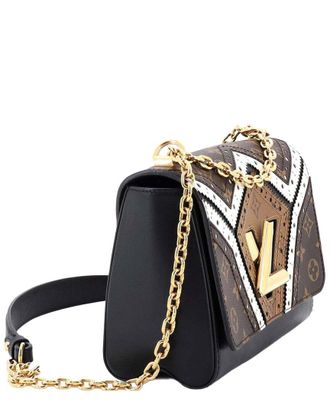 Louis Vuitton Black Brogue Reverse Monogram Canvas & Leather Twist Limited Edition MM (Authentic Pre-Loved)