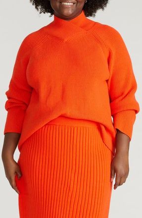 Universal Standard Arli Surplice Neck Sweater in Poppy at Nordstrom, Size 3Xl