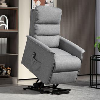HOMCOM Power Lift Recliner Electric Reclining Chair with Remote in Grey