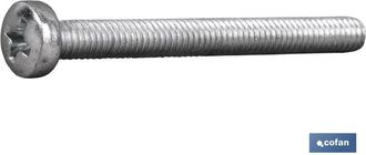 cofan Din-7985 C-6 M-6 X 50 Z Caja 200 Unid., Tornillo M&eacute;trico Din-7985 Zincado, Cabeza Cil&iacute;ndrica Abombada Mortaja Pozidrive. Medidas Desde M-3 Hasta M-6 -