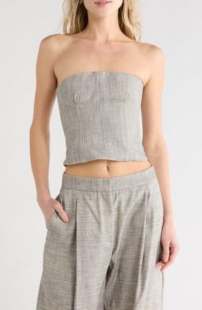 TWP Jillian Bustier Top in Light Heather Grey at Nordstrom Rack, Size 00