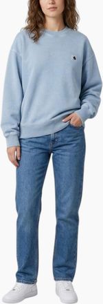 Carhartt Work in Progress Womens Carhartt Womens Sweatshirt WIP nelson Jumper - Blue - Size: 18/16