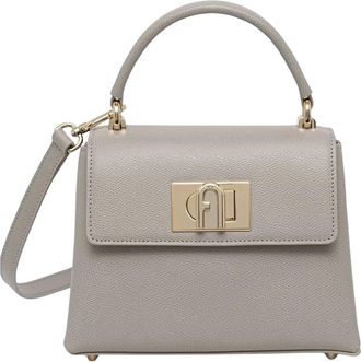 Furla 1927 Mini Top Handle - Dames - Handtassen - Grijs - ONE Size - Leer - Tassen