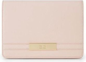 Elisabetta Franchi Tassen, Dames, Roze, ONE Size, Katoen, Schoudertas met Groumette Ketting