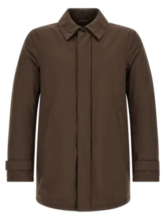 Herno Mens Brown Polyester Parka Clothing