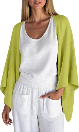 Generic Womens Cardigans Autumn Lightweight Bolero Waterfall Linen Cardigans Summer 3/4 Sleeve Beach Cover Up Casual Open Front Kimonos Blouse Tops Shrug Coat