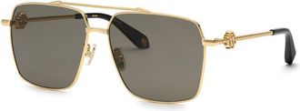 Roberto Cavalli SRC036V Polarized 400P Mens Sunglasses Gold Size 60