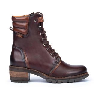 Pikolinos Vetersluiting enkel laars - Donkerbruin - Dames - Veterlaarzen - Bruin - 36 EU - Schoenen