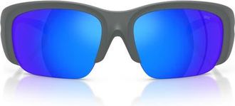 Diesel 62mm Oversize Mirrored Pillow Sunglasses in Grey /Orange Mirror at Nordstrom