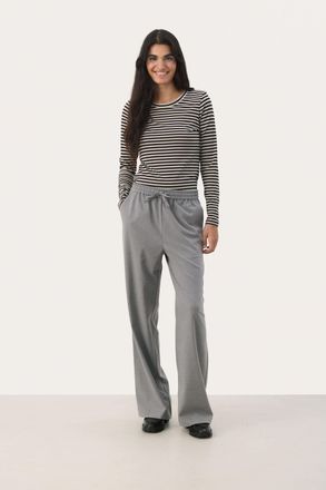 Part Two Pants Suiting Easy fit Medium Grey Melange