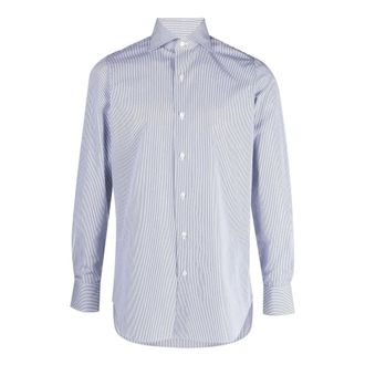 Finamore Heren, Overhemden, Blauw, Maat: 3XL Katoen