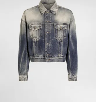 Dolce & Gabbana Denim Jacket - Man Denim Multi-colored 44