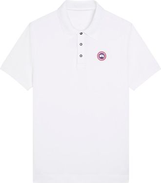 Canada Goose Beckley Logo Piqu&eacute; Cotton Polo Shirt - White - XL