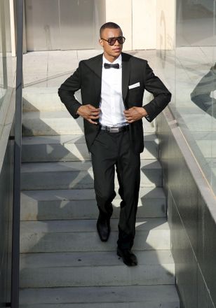 Man's World Fliege MANS WORLD, Herren, schwarz, Web, Kunstfaser, leicht gl&auml;nzend, unifarben, Fliegen Fliege, in elegant modischer Slim-Form