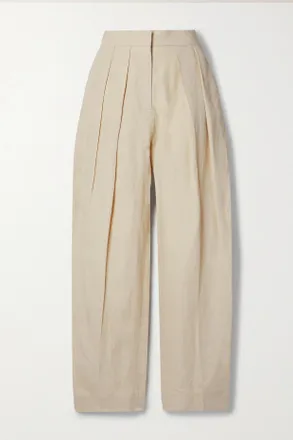 Stella McCartney Pantaloni A Gamba Dritta In Crêpe - Crema