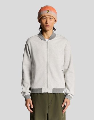 Lyle & Scott Lyle And Scott Mens Half Raglan Sleeve Jersey Bomber - Grey - Size: Regular/34