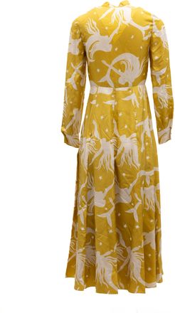 Valentino Garavani Yellow Silk Womens Dress