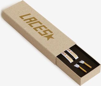 Golden Goose Paar Schn&uuml;rsenkel mit Logoprint Kit Lace