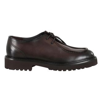 Doucal's Derby Deco Lace-up - Heren - Veterschoenen - Bruin - 43 EU - Leer - Schoenen
