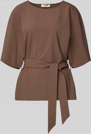 Mos Mosh Relaxed Fit Bluse aus Viskose-Mix Modell Rikas in Schoko Melange, Gr&ouml;&szlig;e XS