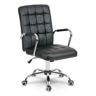 OEM Silla De Oficina Benton De Cuero Negro