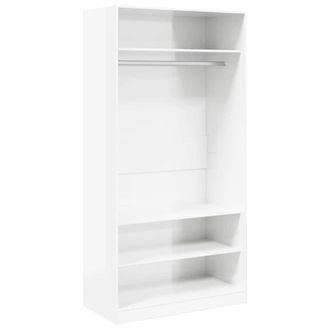 vidaXL Vidaxl - Armario De Madera Contrachapada Blanco Brillante 100x50x200 Cm