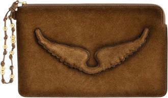 Zadig&Voltaire Angel Pouch Gebruikt Su&egrave;de - Dames - Tassen - Bruin - Maat: ONE Size Su&egrave;de