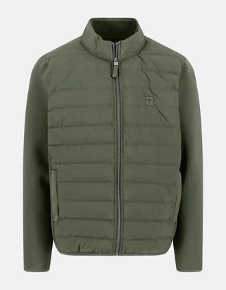 Fynch-Hatton Mens Hybrid Puffer Jacket Dusty Olive - Green - Size: Regular/36