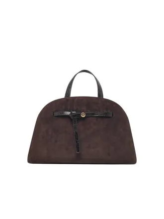 Tory Burch Tory Burch Romy bruine su&egrave;de topkoffer