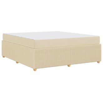 vidaXL Struttura letto con materasso Crema 180 x 200 cm Tessuto vidaXL