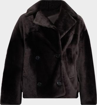 Yves Salomon Shearling Pea Coat