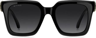 Etro 0157/S 52mm Gradient Square Sunglasses in Black/dark Grey Sf at Nordstrom