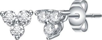 Genevive Silver Stud Earrings