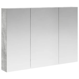 vidaXL Armario Con Espejo De Ba&ntilde;o Gris Hormig&oacute;n 100 X 14,5 X 70 Cm Vidaxl