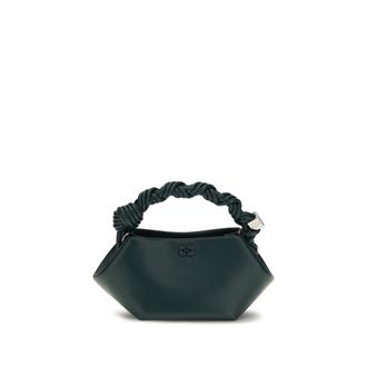 Ganni Bicolor Recycled Leather Shoulder Womens Bag