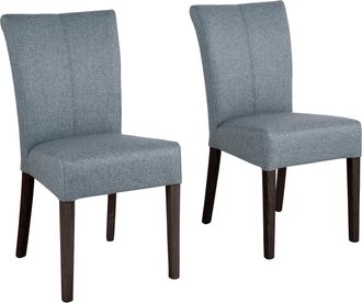 HOME AFFAIRE Esszimmerstuhl »Queen« (Set) 2 Stk.Beine aus massiver Buche, wengefarben lackiert, Polsterstuhl