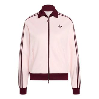 adidas (WMNS) adidas Classic Track Top Asia Sizing Distilled Pink Maroon KX4264