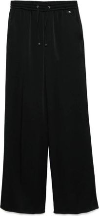 Herno Wijde broek - Dames - Wijde Broeken - Zwart - XS - Broeken